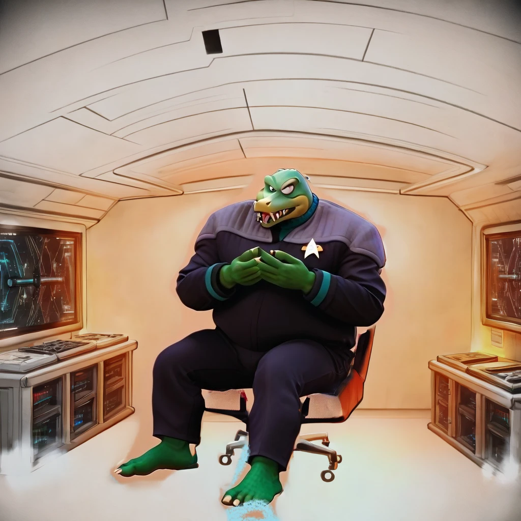  ((starship interior with many screens and consoles)), futuristic look, metalic, bright colors
BREAK, intricate details, highly detailed, extreme detail, octane render, fine art, best quality, highres, (detailed face:1.5), ((full_body)), UHD, (((perfect hands))), ((low light:1.5))