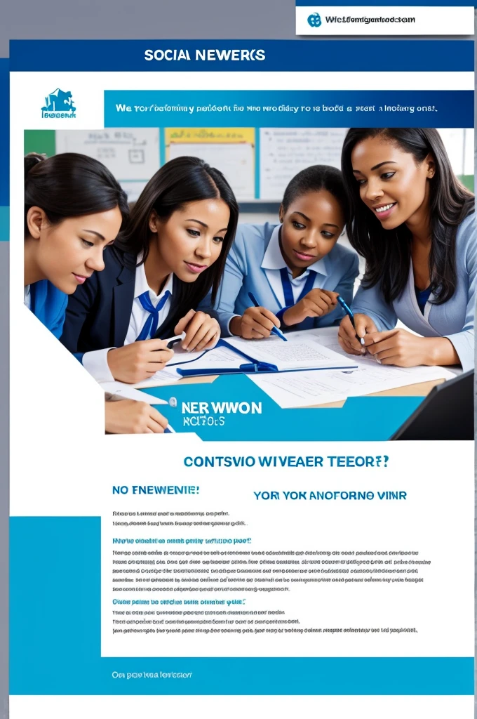 Create a flyer for social networks offering loans to teachers, we have a promotion called "WE DO NOT LOOK AT INFORCONF", use blue colors, White, negro, gray