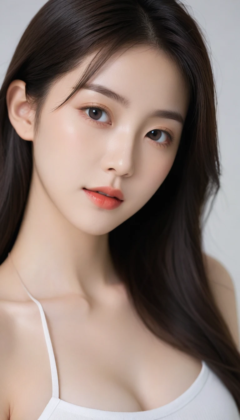 8K, Ultra-high resolution, Highest quality, masterpiece, 三分割法によるphotograph,Surreal, photograph, 1 Girl, (16 years old:1.3), pretty girl, Cute face, Beautiful eyes in every detail, 細かくdetailedに,masterpiece,One Girl:1.2, Japan Female Announcer, cowboy shot,Flipped ends,wiping tears,Sports Bra,Bra Top,Looking at the audience、beauty,Long neck、(((Ideal body type))),A cup small breasts :2,、Portraiture:2、Perfect Anatomy、鮮明なdetailed、detailed、Surreal、Light and shadow,Strong light