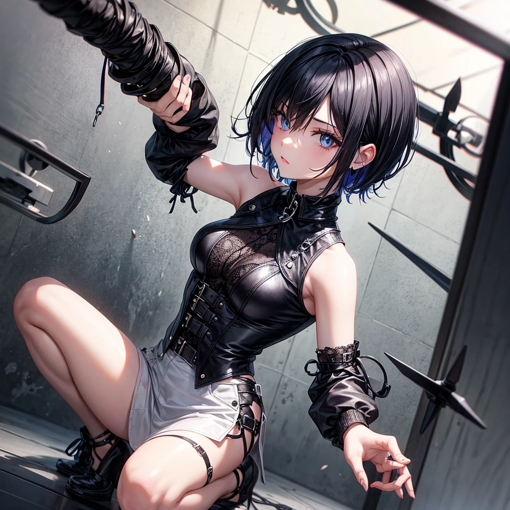 Make a goth with short hair