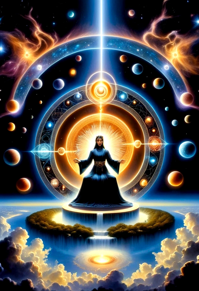 Astrologer,Magic Circle, Sacred geometry, Clear focus, Floating Ghost Mage, Heaven and earth collapsed, Mobius strip, Black Hole, Lots of meteorites floating, Combination Magic Circle, call, Transformation of matter and immateriality, Kim Sik, and other complex ritual combinations , Mike Winkelmann style的超现实数字艺术, Rolf ARmstRong style: Fractal, Alberto Vargas, 和 H'style.R. liver. liver,Magical Realism,classical realism,Surrealism,imagination,Science fiction,From another realm,impossible,Visual exaggeration,Post-cyberpunk,Nano punk,Atomic Punch,gather,Circuit,lightpainting,白羊seat,♈︎,金牛seat,♉︎,双子seat. ♊︎,cancer,♋︎,天蝎seat,♏︎,天秤seat,♎︎,seat,♍︎,狮子seat,♌︎,射手seat,♐︎. 摩羯seat,♑︎,水瓶seat,♒︎,双鱼seat,♓︎,Unreal Engine,Octane RendeRing,V-Ray,High Detail,high quality,high resolution,Surrealism,16K,Ultra wide angle,High Angle Shot,,Bioluminescence,