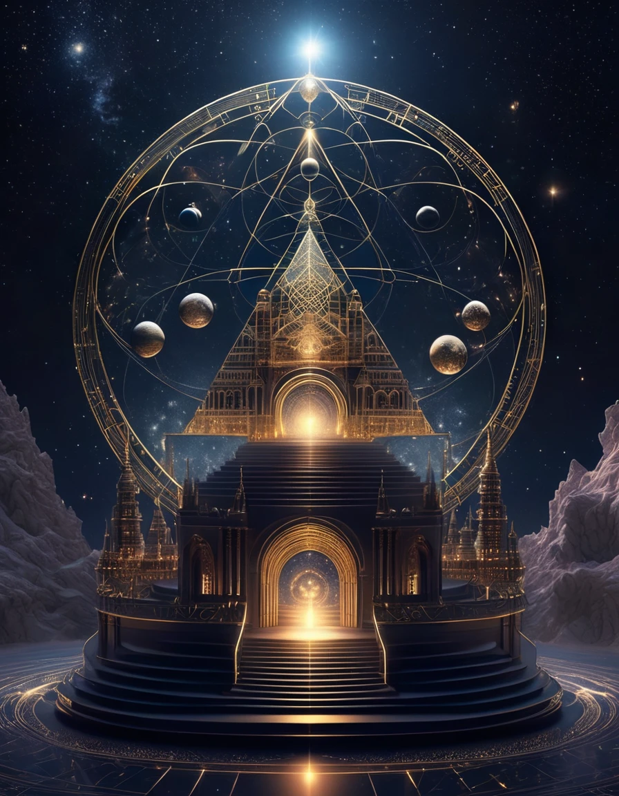 Magic Dream Castle, Sacred geometry, Be focused, Floating Ghost Mage, Holding a magic ball in hand,Heaven and earth collapsed, Mobius strip, Black Hole, Lots of meteorites floating, Combination Magic Circle, call, Transformation of matter and immateriality, Who Dick, and other complex ritual combinations , Mike Winkelmann style的超现实数字艺术, 罗尔夫·阿姆斯特朗style: Fractal, Alberto Vargas, 和 H'style.R. liver. liver,Magical Realism,classical realism,Surrealism,imagination,Science fiction,From another realm,impossible,Visual exaggeration,Post-cyberpunk,Nano punk,Atomic Punch,collect,Circuit,lightpainting,白羊seat,♈︎,金牛seat,♉︎,双子seat. ♊︎,cancer,♋︎,天蝎seat,♏︎,天秤seat,♎︎,seat,♍︎,狮子seat,♌︎,射手seat,♐︎. 摩羯seat,♑︎,水瓶seat,♒︎,双鱼seat,♓︎,Unreal Engine,Octane RendeRing,V-Ray,High Detail,high quality,high resolution,Surrealism,16K,Ultra wide angle,High Angle Shot,,Bioluminescence,
