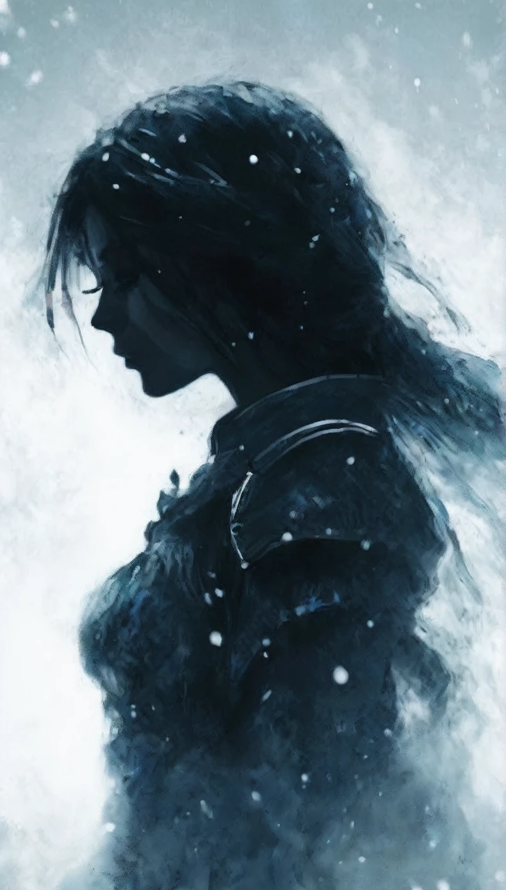 Girl on fire with white hair 