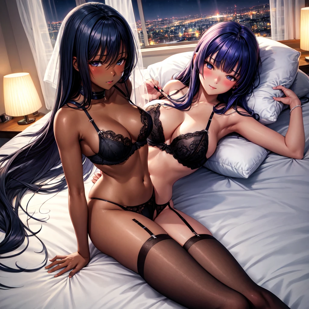 dark skin, stocking, lingerie, bed, wedding, blushed, night, arabian