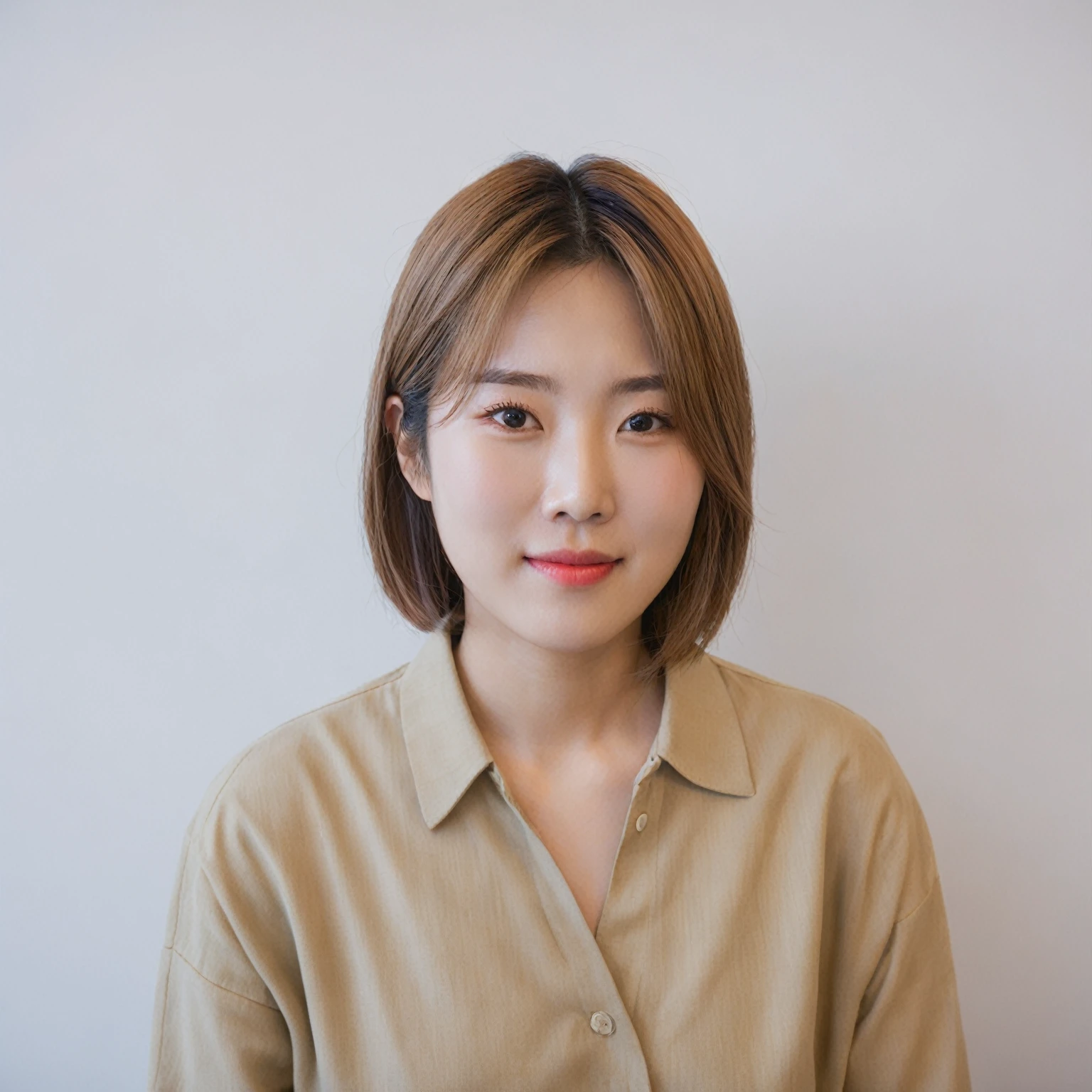Best Quality, 8k, Masterpiece, (Portrait: 1.3), (photo realistic:1.4), (hyper realistic:1.4), Sharp Focus, looking at viewer, (smoother lighting:1.1), (increase cinematic lighting quality:0.9), realistic lighting, backlighting, light on face, ray trace, (brightening light:1.2), (Increase quality:1.4), sharp detail, (best quality real texture skin:1.4), finely detailed eyes, black_eyes, finely detailed face, 25 year old Korean woman