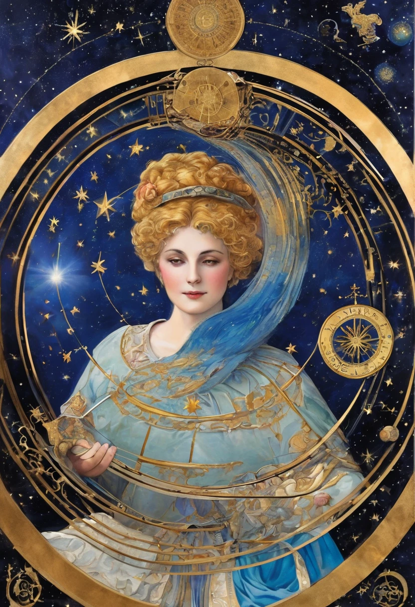 Une sublime femme astrologue et son astrolabe, cercle astrologique complexe et très détaillé, la plus haute qualité, la plus haute qualité, 16k, incroyablement absurde, Très détaillé, délicat et dynamique, officiel, l’espace de l’univers, ciel de nuit, Croissant de lune, constellation, magnifique nébuleuse, Météore, cartes de tarot, Cercle magique géant, Un cercle magique complexe, Cercle magique coloré, Un globe céleste coloré, Expressions faciales concentrée et très délicates, Représentation délicate des yeux, Gros plan du haut du corps, érotique, Une femme sexy, Femme cool, cheveux longs et ondulés noirs, Forme du corps saine, femme de 35 ans, Femme cool, Hauteur: 170cm, énormes bustes rebondissants, astrologue, horoscope, cartes de tarot, Expression calme et concentrée, Une magicien complexe, (photo et brut, meilleure qualité, chef-d&#39;œuvre:1.2), (réaliste, fotorréalistea:1.4),(chef-d&#39;œuvre:1.4),(meilleure qualité:1.4)