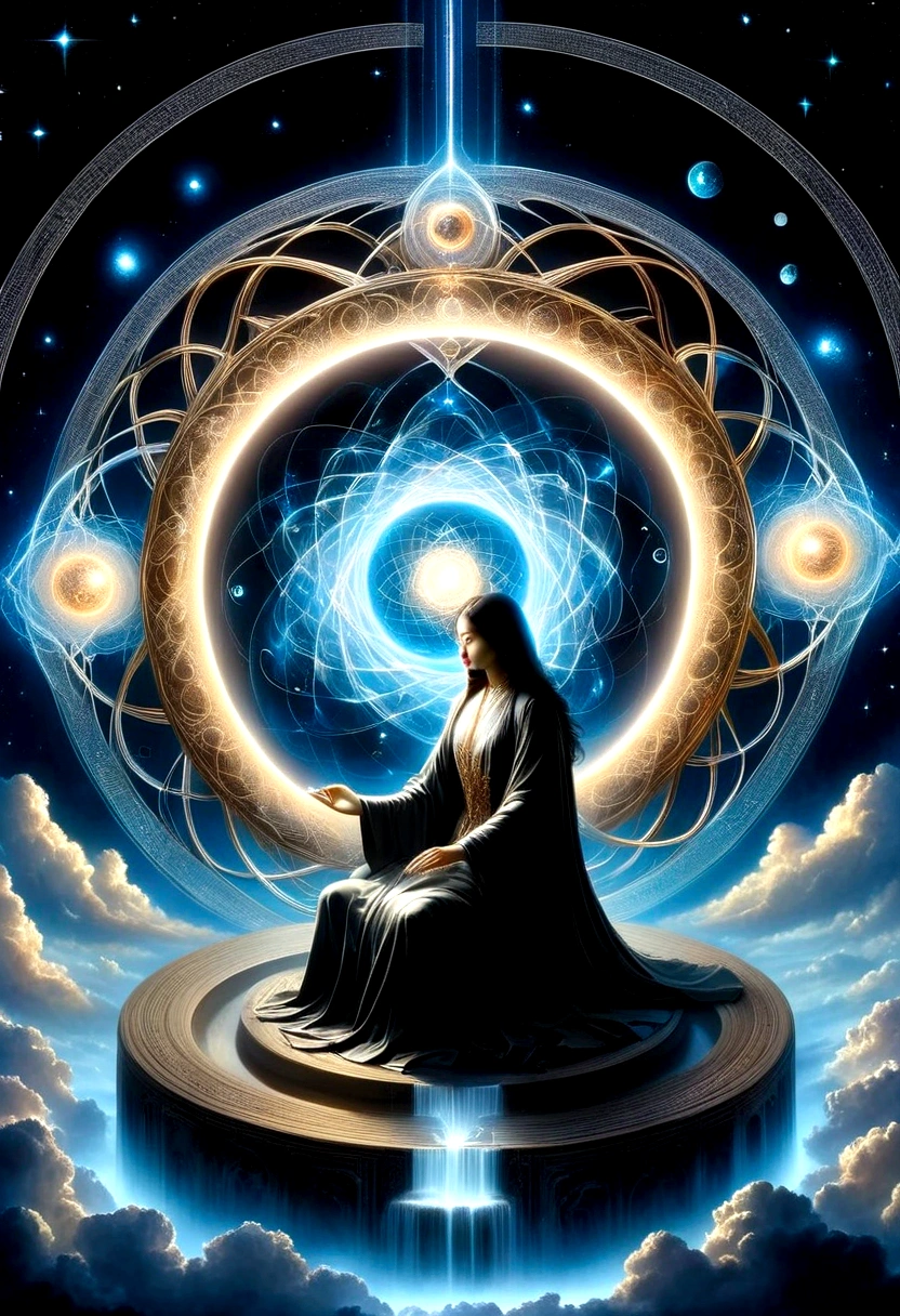 Astrologer,Magic Circle, Sacred geometry, Clear focus, Floating Ghost Mage, Heaven and earth collapsed, Mobius strip, Black Hole, Lots of meteorites floating, Combination Magic Circle, call, Transformation of matter and immateriality, Kim Sik, and other complex ritual combinations , Mike Winkelmann style的超现实数字艺术, Rolf ARmstRong style: Fractal, Alberto Vargas, 和 H'style.R. liver. liver,Magical Realism,classical realism,Surrealism,imagination,Science fiction,From another realm,impossible,Visual exaggeration,Post-cyberpunk,Nano punk,Atomic Punch,gather,Circuit,lightpainting,白羊seat,♈︎,金牛seat,♉︎,双子seat. ♊︎,cancer,♋︎,天蝎seat,♏︎,天秤seat,♎︎,seat,♍︎,狮子seat,♌︎,射手seat,♐︎. 摩羯seat,♑︎,水瓶seat,♒︎,双鱼seat,♓︎,Unreal Engine,Octane RendeRing,V-Ray,High Detail,high quality,high resolution,Surrealism,16K,Ultra wide angle,High Angle Shot,,Bioluminescence,