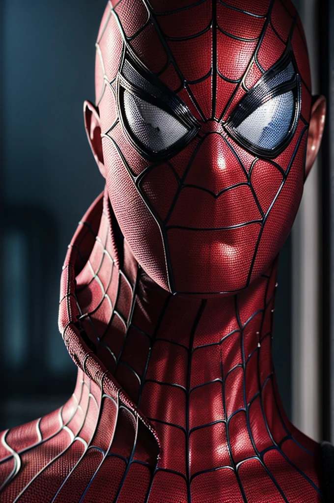 A photograph of Spider-Man., sin mascara, the 20s, elegant, detailed face, 