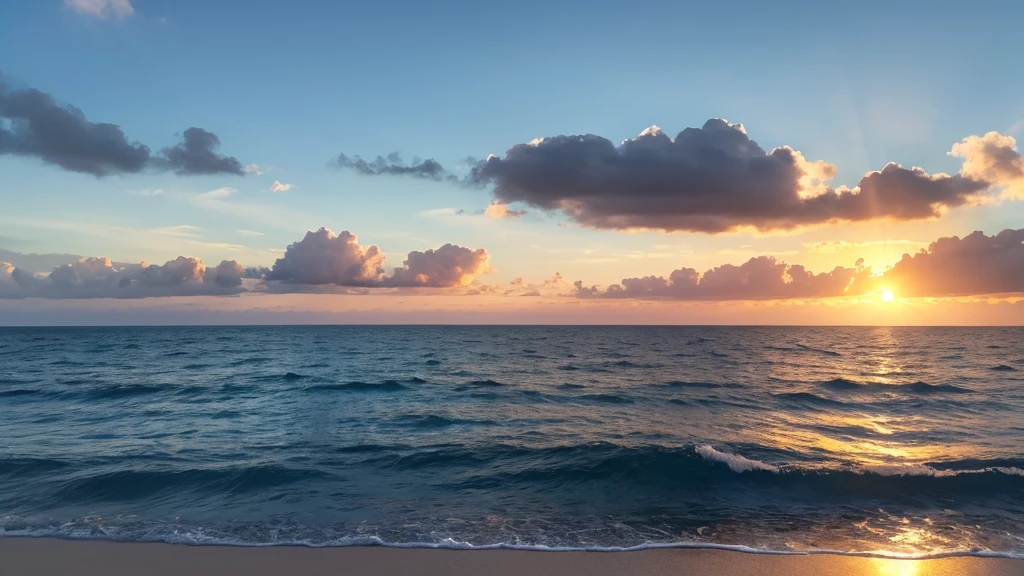 Spectacular ocean scenery Midsummer Sun noon