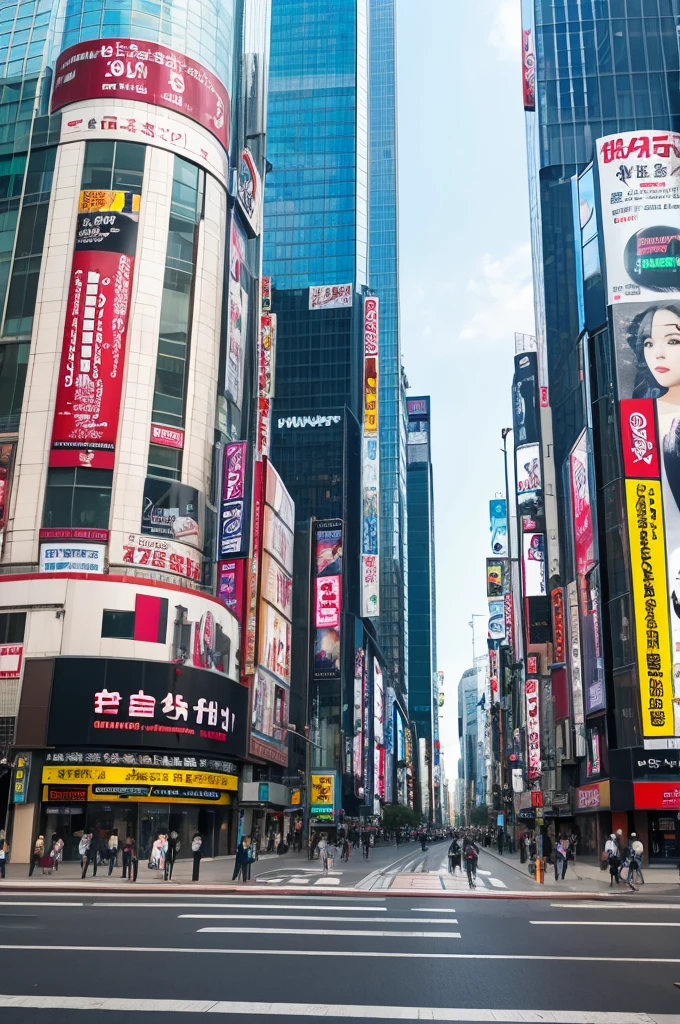 A view of Shibuya lined with advertisements