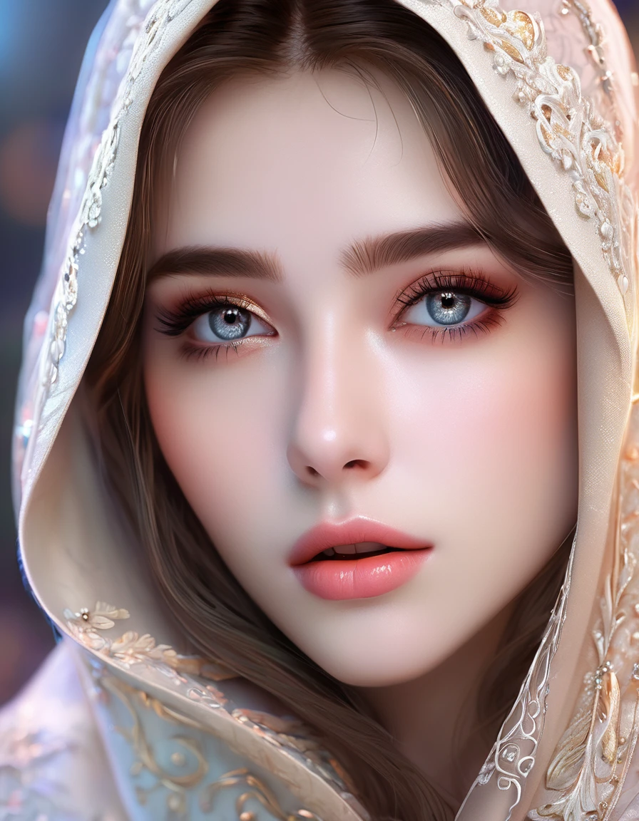 a beautiful girl, extremely detailed face and eyes, long eyelashes, beautiful detailed lips, 1girl, portrait, fantasy, digital painting, ethereal, soft lighting, warm colors, cinematic, highly detailed, intricate, ornate, elegant, delicate, serene, dreamlike, breathtaking, stunning, exquisite, masterpiece