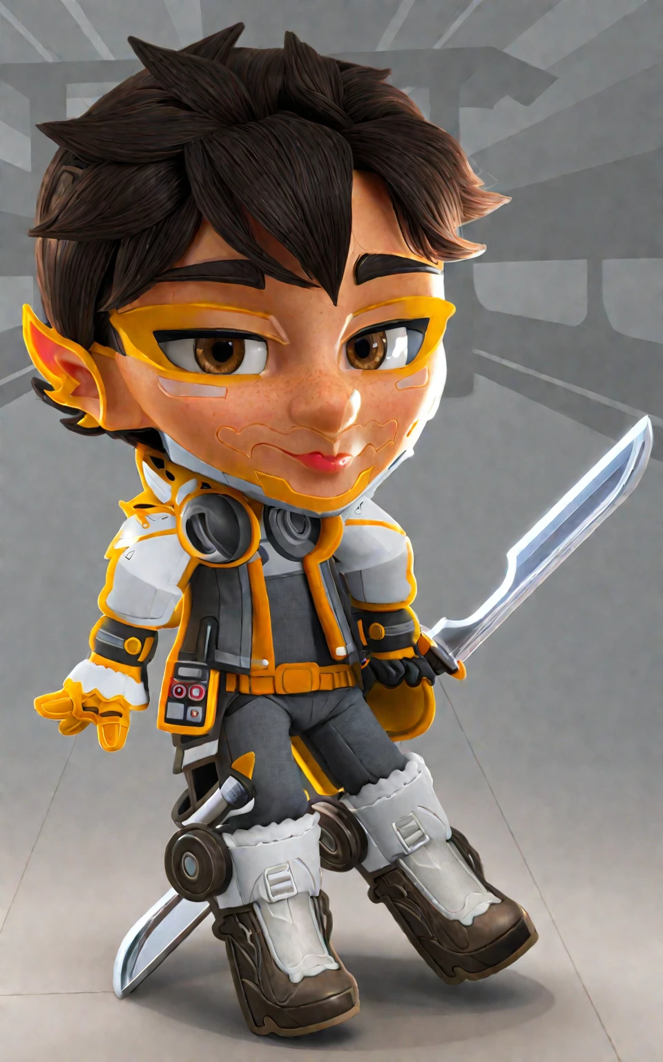 Make the character completely realistic with high quality