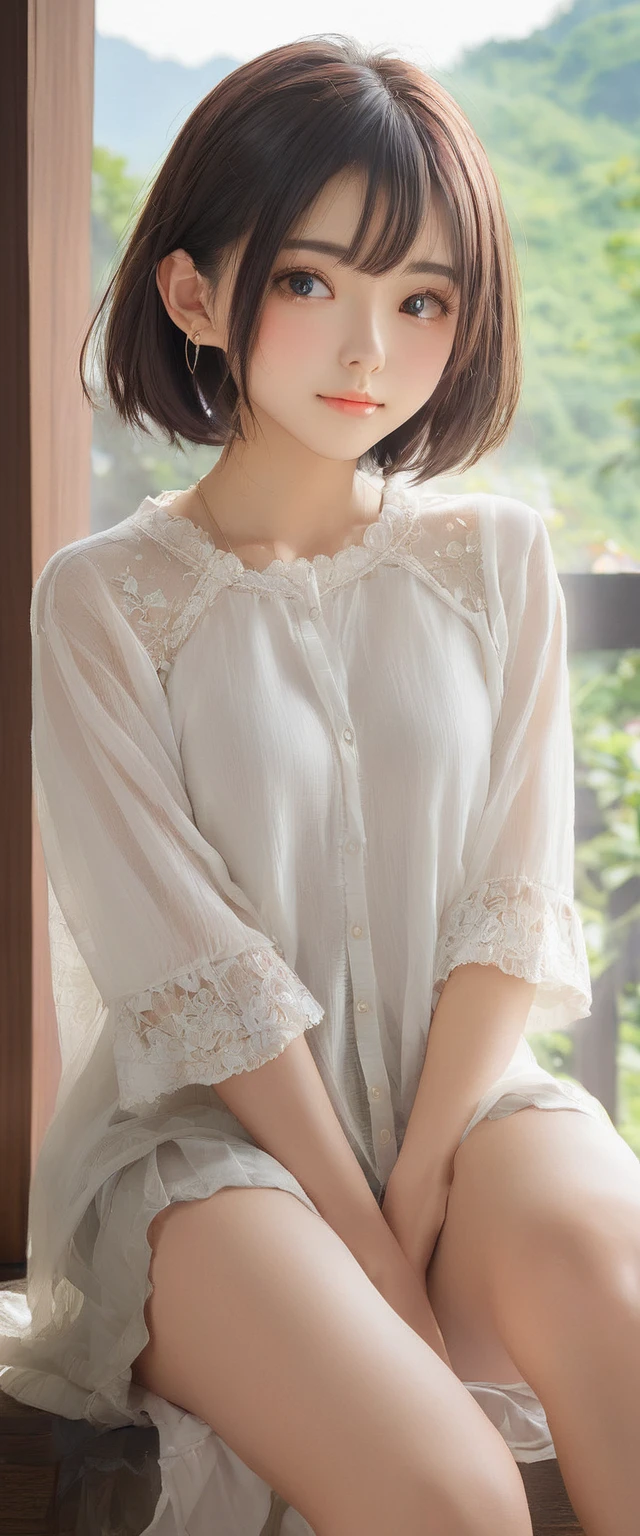 (masterpiece, Highest quality:1.2), One girl, alone,bony body、15 years old
