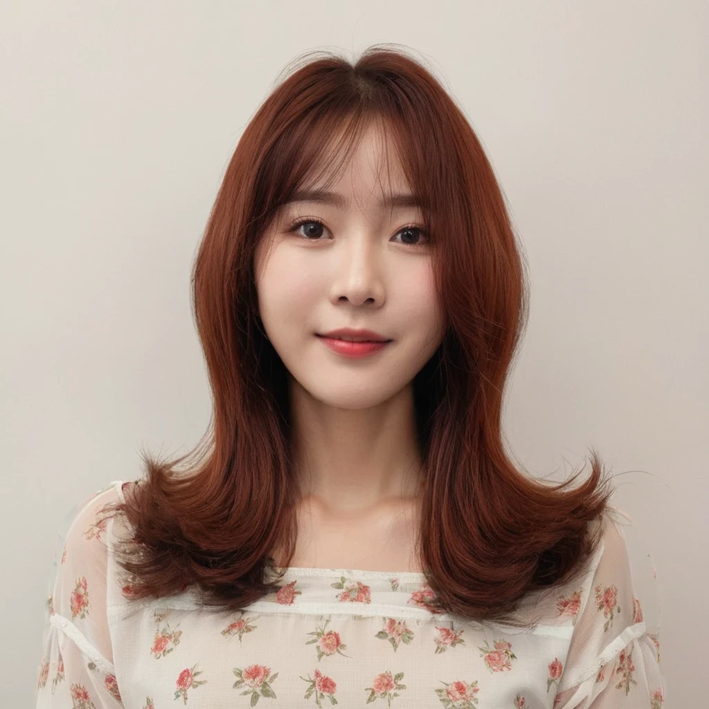 Best Quality, 8k, Masterpiece, (Portrait: 1.3), (photo realistic:1.4), (hyper realistic:1.4), Sharp Focus, looking at viewer, (smoother lighting:1.1), (increase cinematic lighting quality:0.9), realistic lighting, backlighting, light on face, ray trace, (brightening light:1.2), (Increase quality:1.4), sharp detail, (best quality real texture skin:1.4), finely detailed eyes, black_eyes, finely detailed face, 25 year old Korean woman, (white off-shoulder_shirt:1.4), (Create an image maintaining the original base model hairstyle:1.5)