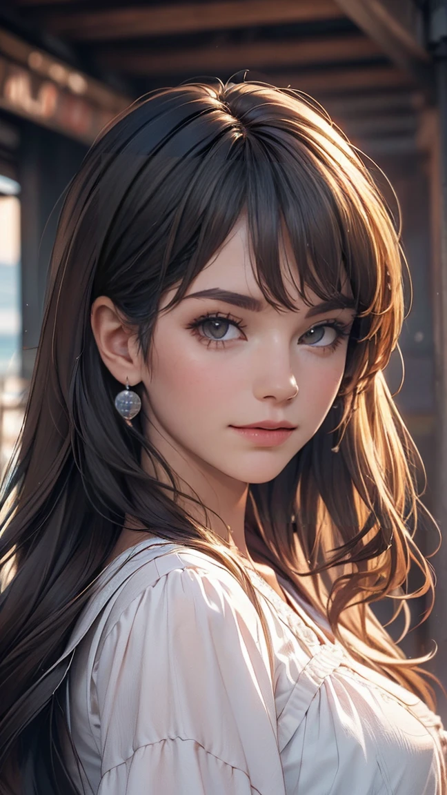 ((最high quality, 8K, masterpiece: 1.3, Ultra HD, high quality, 最high quality, High resolution, realism)) 、Beautiful 18 year old Caucasian female、Hair is black、Iridium Hair、My hair is wavy、smile、I want to keep my head out of the screen.、that'summer、I'm wearing a sailor suit、Wearing a navy blue pleated skirt、Wear loafers、There is a road in front of the breakwater.、There is a sign indicating the bus stop.、The sea is beautiful、Beautiful Horizon、 island can be seen offshore,White underwear Spread your legs Camel Toe,The background is my room Sit on the bed Sit on your butt、Composition seen from the front focus on the crotch