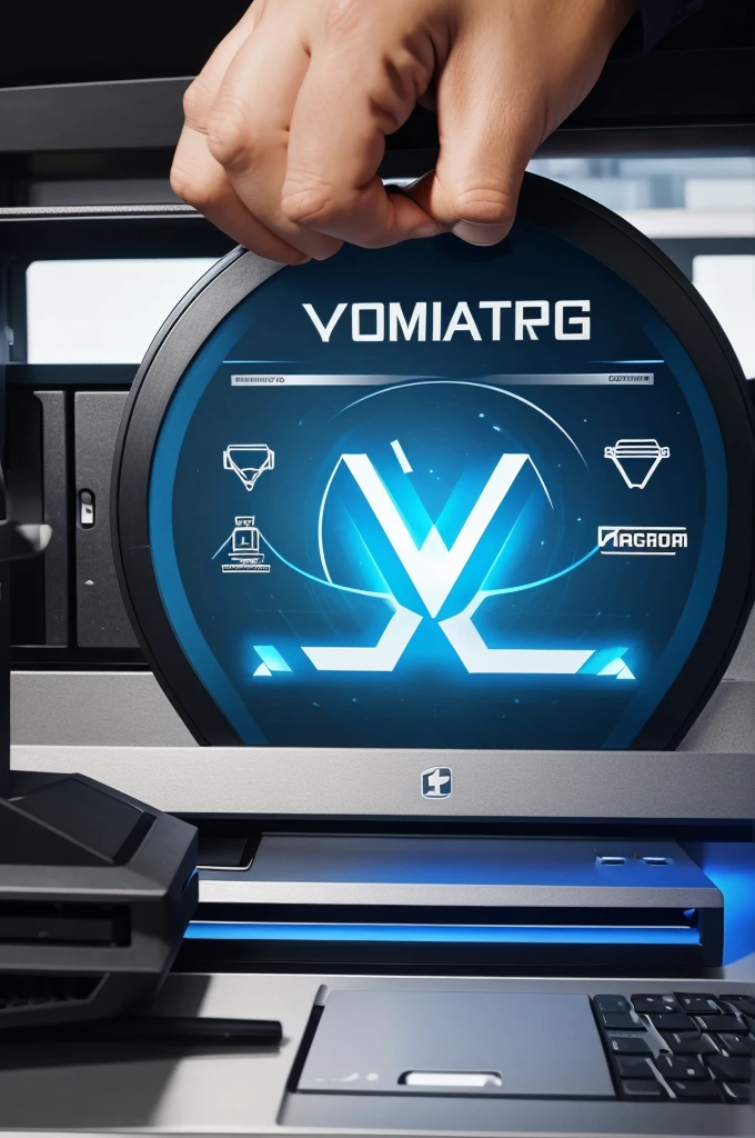 Make logo by using word HG in computerized way