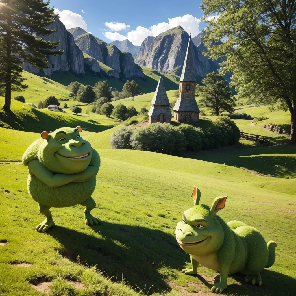 image to be used as a banner on stream channels, with references to shreck