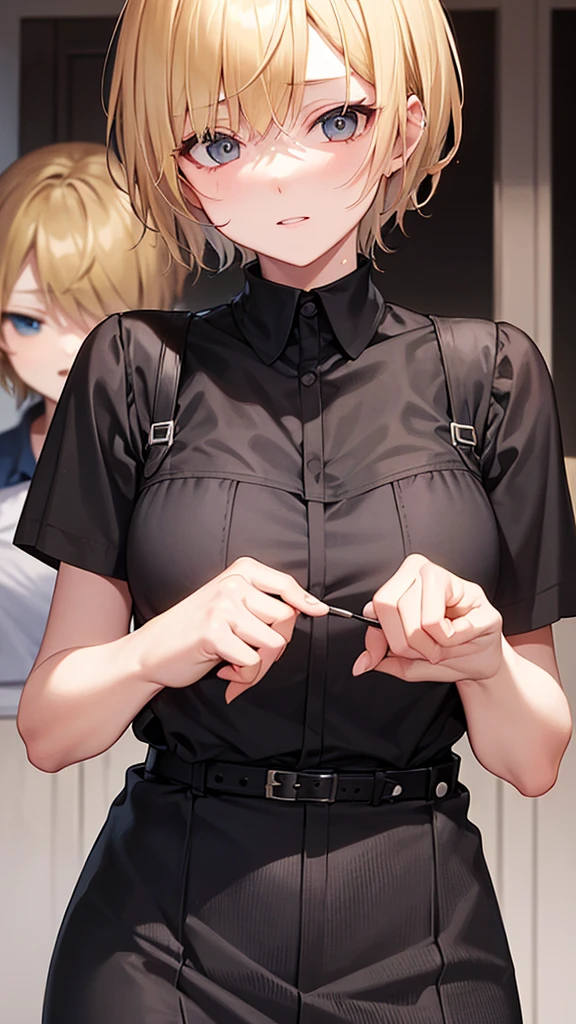 Blonde Short Cut Disturbed