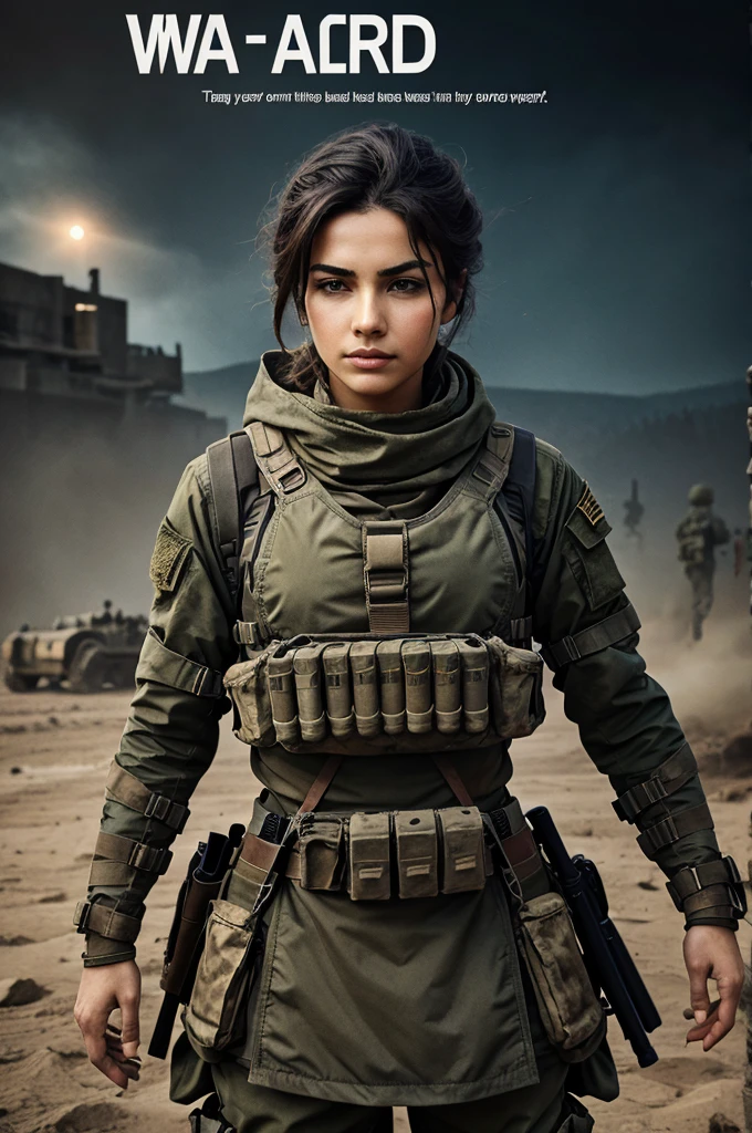 Call of duty Modern warfare 2 female soldier with black hair. Grey eyes and few scars on her face.
