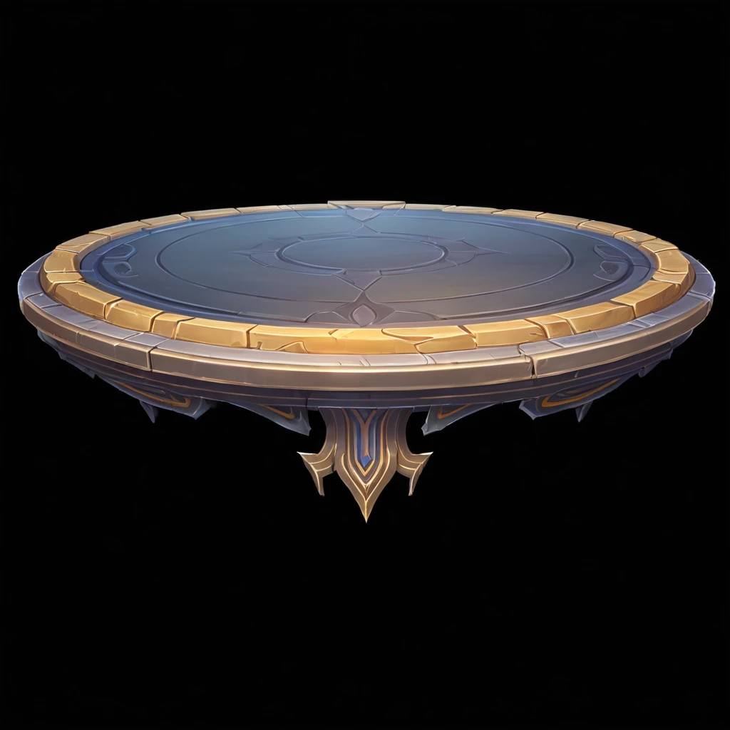 Close-up of a table with a circular pattern, odin's stone Arena Background, Game assets, Arena Background, Detail of wooden table, Shielding design, mobile Game assets, Fantasy Shield, in the game, stylized Concept Art, Object Art, Center the table, symmetric Concept Art, Random circular platforms, Mobile game background, Gorgeous border + Concept Art