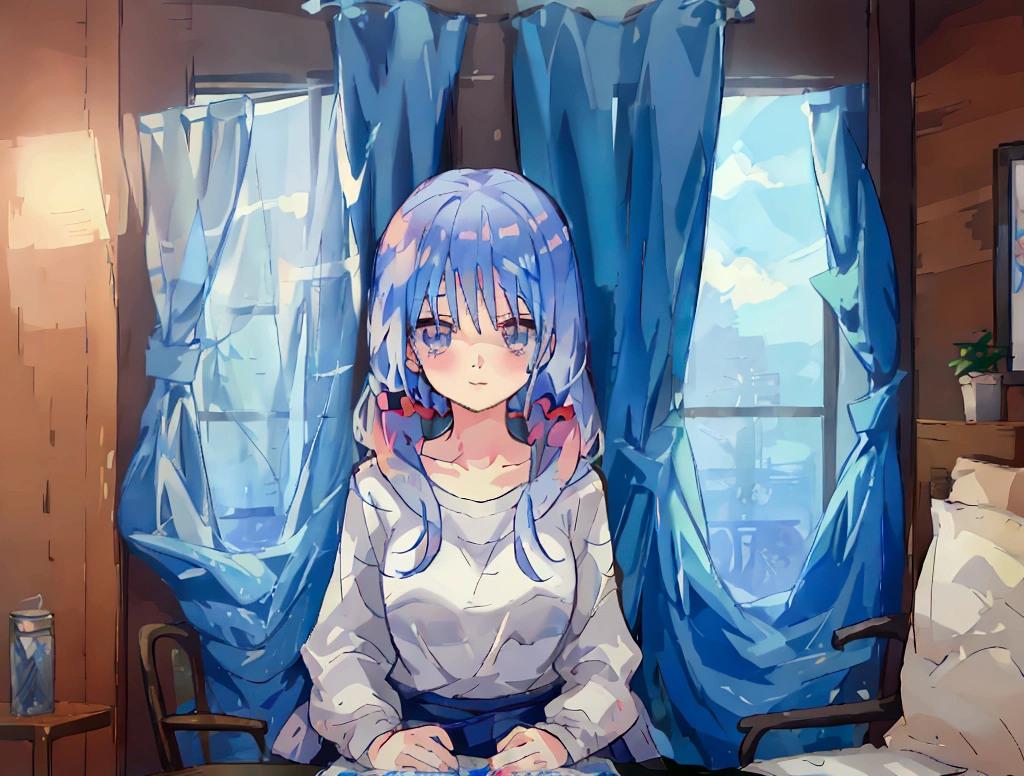 Anime girl wearing headphones looking out the window at the city, Lo-fi Girl, Kaisei and Artgelm, Anime atmosphere, Lofi Artstyle, Anime Style 4k, Anime Aesthetics, Lo-fi feeling, Lofi Art, anime art wallpaper 4k, anime art wallpaper 4k, anime wallpaper 4k, anime wallpaper 4k, An atmosphere of praise,