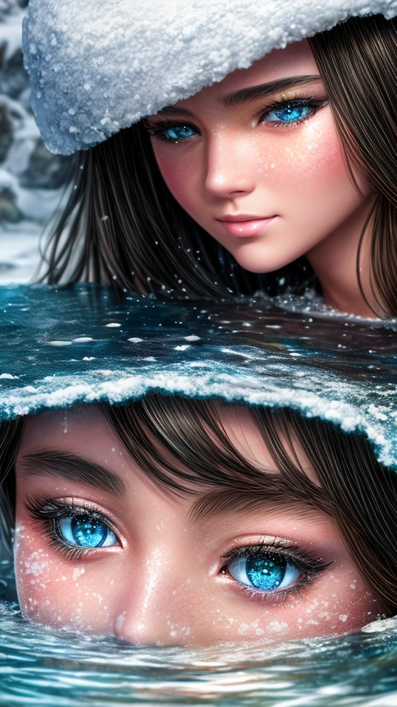 beautiful detailed eyes, beautiful detailed lips, extremely detailed eyes and face, longeyelashes, two girls in a hot spring, snow landscape, steam, sweat, (best quality,4k,8k,highres,masterpiece:1.2),ultra-detailed,(realistic,photorealistic,photo-realistic:1.37),HDR,UHD,studio lighting,ultra-fine painting,sharp focus,physically-based rendering,extreme detail description,professional,vivid colors,bokeh,portrait,landscape,realistic