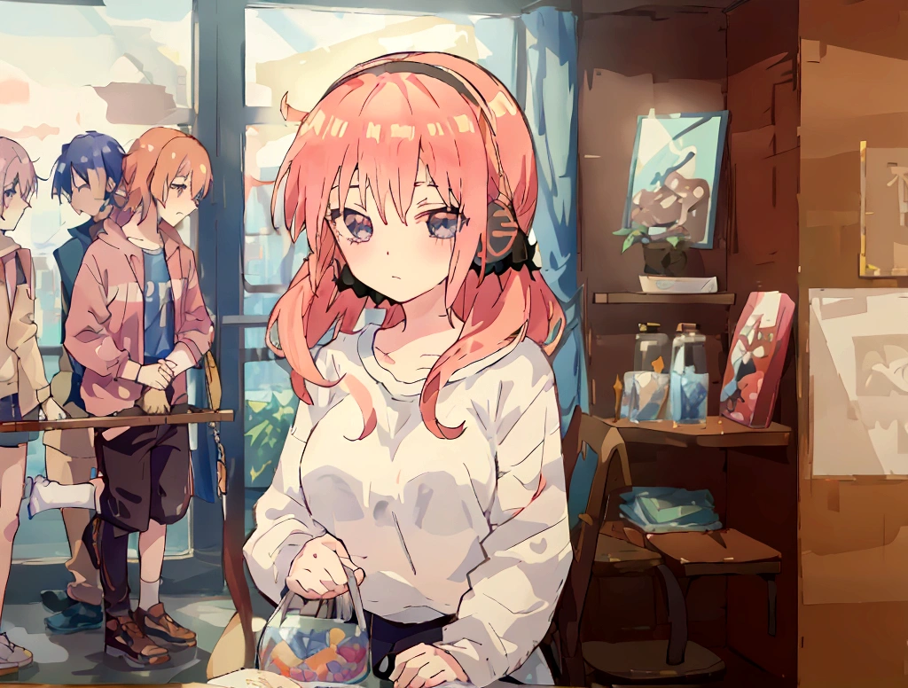 Anime girl wearing headphones looking out the window at the city, Lo-fi Girl, Kaisei and Artgelm, Anime atmosphere, Lofi Artstyle, Anime Style 4k, Anime Aesthetics, Lo-fi feeling, Lofi Art, anime art wallpaper 4k, anime art wallpaper 4k, anime wallpaper 4k, anime wallpaper 4k, An atmosphere of praise,