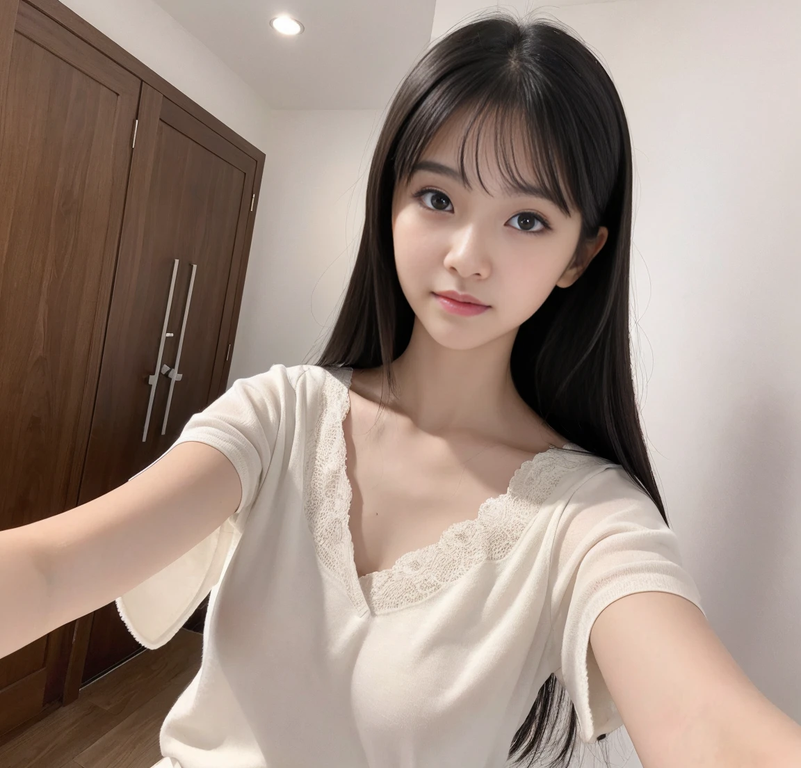 Selfie of a not-so-cute girl。