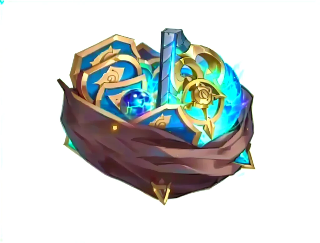 There is a bag with a bunch of stuff in it., Treasure Artifact, league of legends inventory items, Magic Items,, Object Art,World of Warcraft Spell Icons, hero prop, Floating Spellbook, Sphere of Agamemnon, Fantasy game spell icons