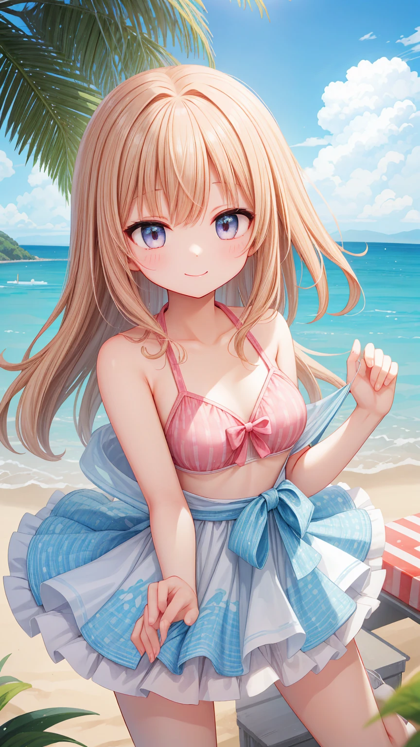 summer、Girl、smile、Swimwear、Ocean