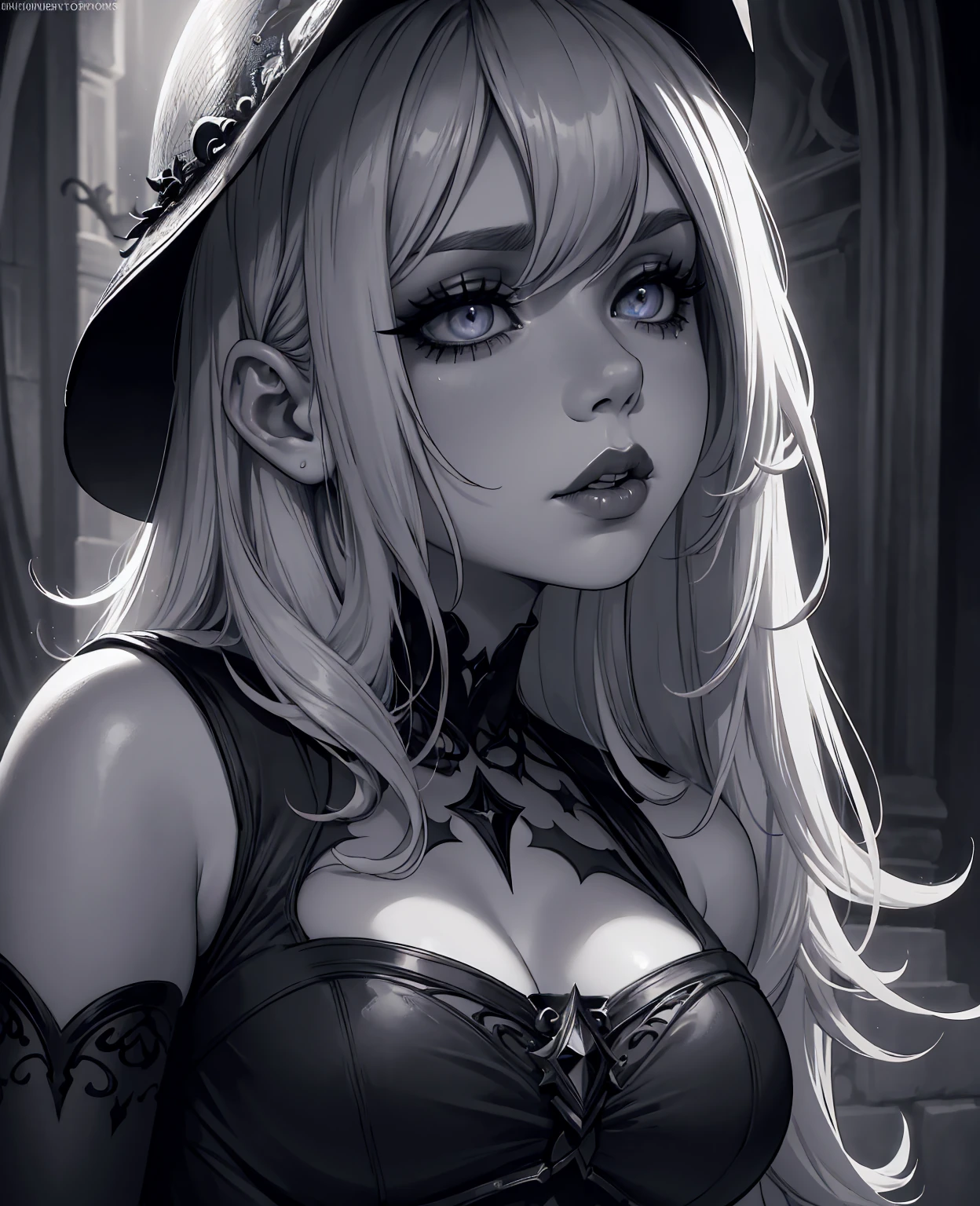 Jennette mccurdy as slam, dark fantasy, 1girl, beautiful detailed eyes, beautiful detailed lips, extremely detailed face, long eyelashes, dark fantasy portrait, dramatic lighting, moody atmosphere, cinematic, chiaroscuro lighting, dramatic shadows, mysterious, dark magic, smoky, gothic, occult, spiritual, ethereal, surreal