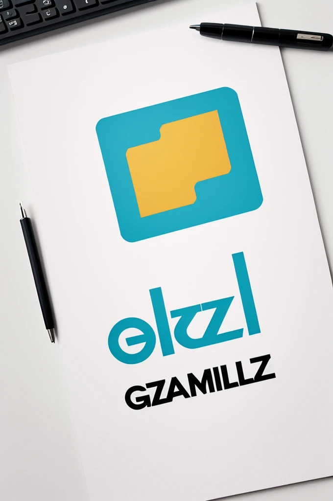 Create a logo with the word gazz minimalist