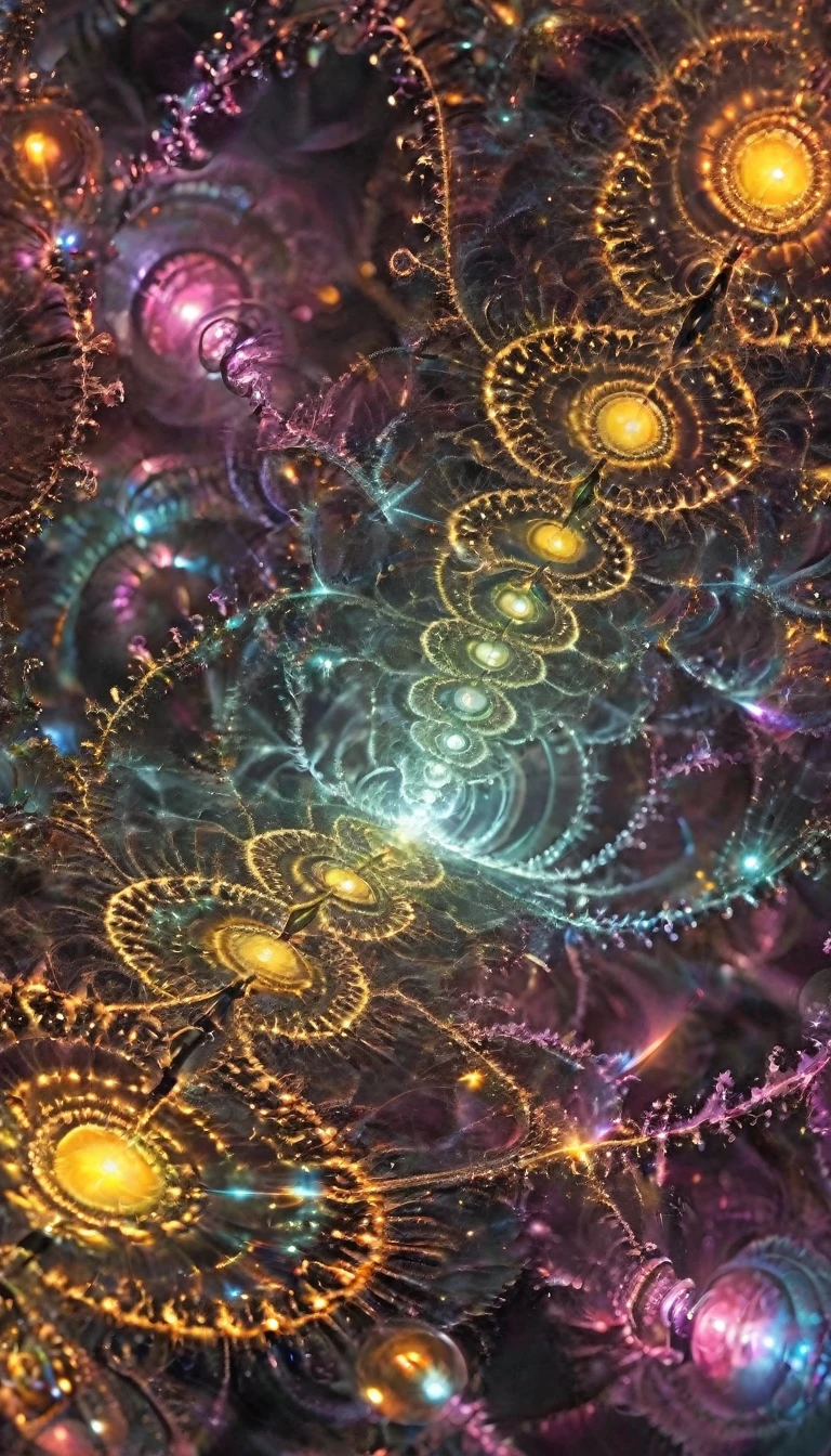 , fractal,Shine,Creepy Twins,Glittering, Veera, Extremely small light-emitting quantum dots, Extraterrestrial