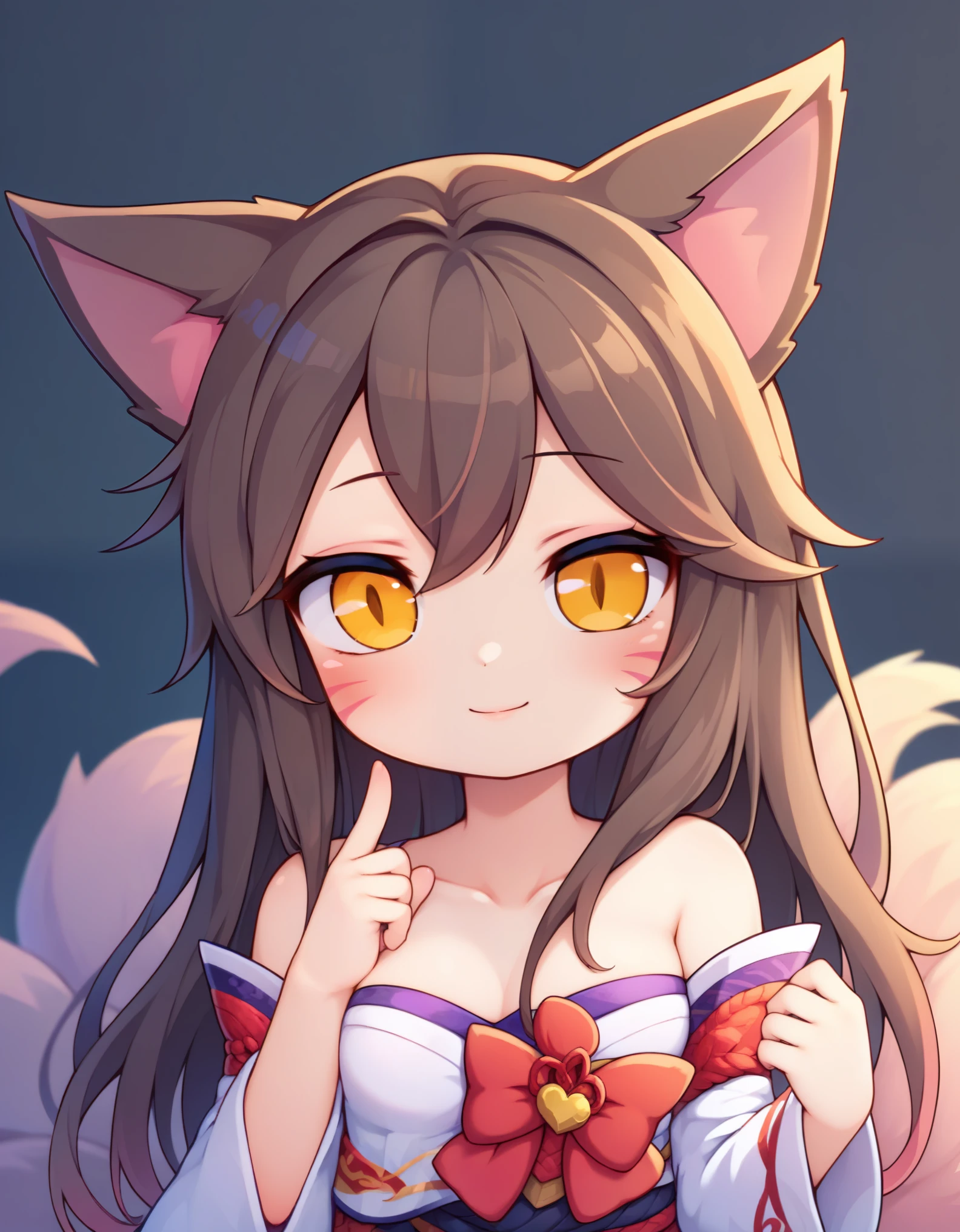 score_9, score_8_up, score_7_up, uncensored, source_anime
BREAK
1girl, solo, ahri \(league of legends\), fox ears, brown hair, yellow eyes,, Felt world,felt style,Felt-World\(style\),, upper body, seductive smile, half-closed eyes
