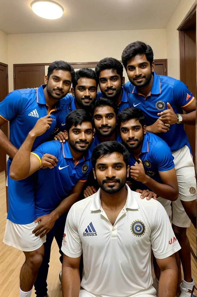 My photo with indian men's cricket team