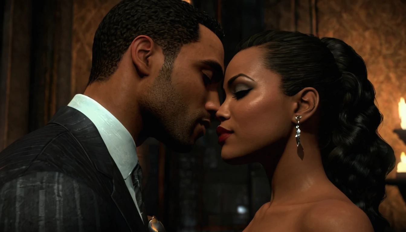 NSFW,
(School,classroom:1.6,cowboy shot:1.6),
(couple:1.6),(son and mother:1.6),(my son is a black skinned man:1.6,grab your mother's waist from behind:1.8),