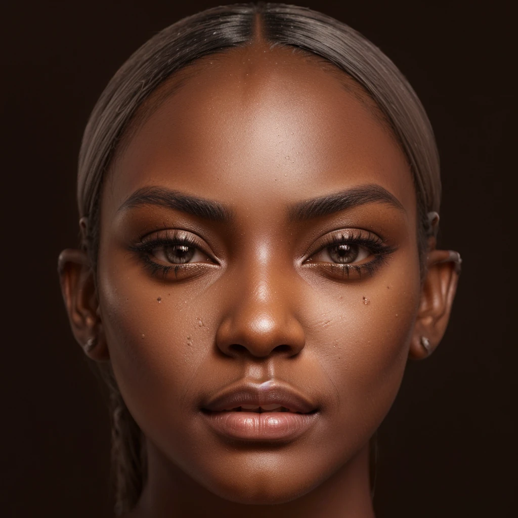 a close up of a black (dark skinned) woman with long white hair, detailed realistic face, highly detailed realistic face, with very highly detailed face, realistic detailed face, detailed and realistic face, detailed white long hair, extremely high detailed face, realistic and detailed face, real detailed face, render of april, beautiful highly detailed face, wlop glossy skin