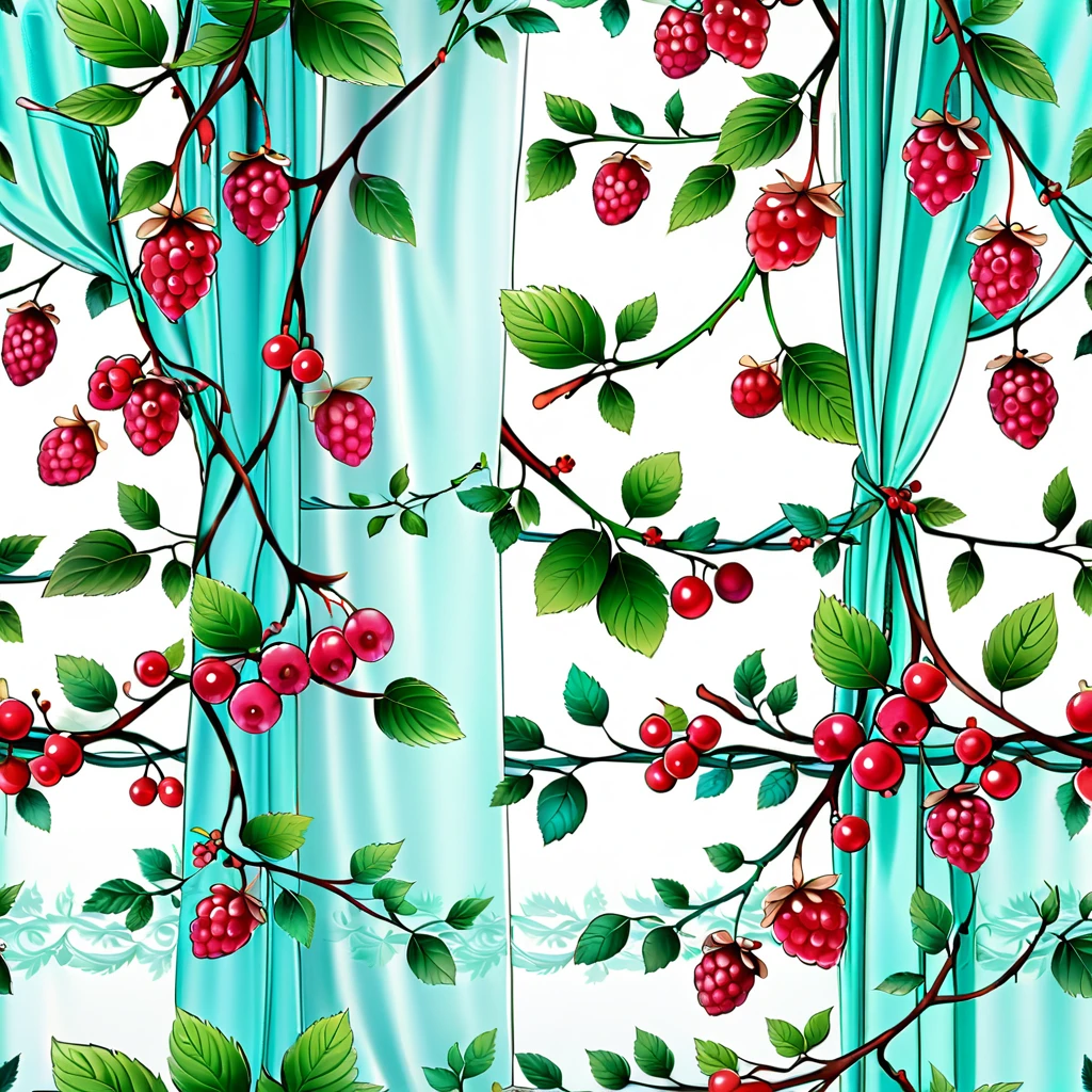 Seamless pattern with leaves and berries on white background, Plant Pattern, 1024x1024, Plant leaves, Floral Pattern, Winter blue curtains, holiday, Mint pattern, Cyan paper, “berries, grapevine. Tiffany Blue, Plant Background, Turquoise pink and green, Exquisite pattern, Subtle Pattern, joy, branches and foliage