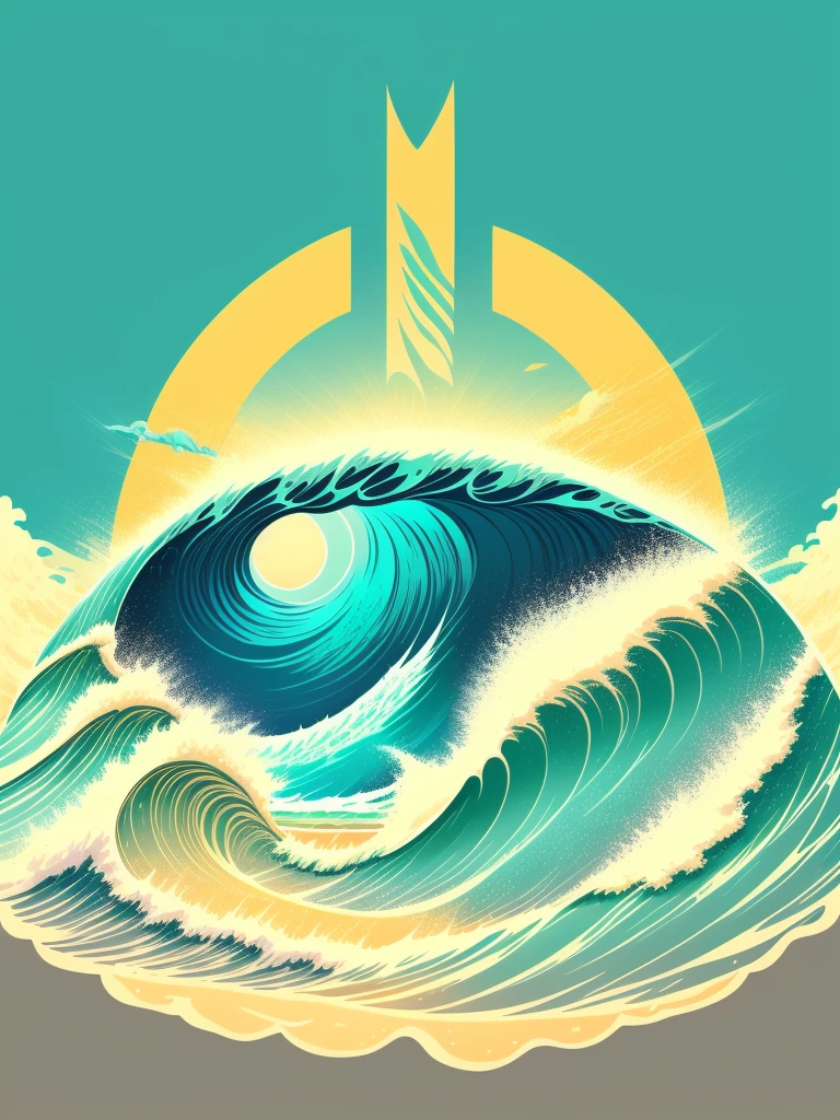 beach surf summer pack: Feel the energy of the ocean with bold wave illustrations, Inspired by golden sands and turquoise waters、sunlit color palette, Typography that evokes a sense of adventure, T-shirt Design Graphic, isolated, Vector Image, figure ,Contour ,White Background