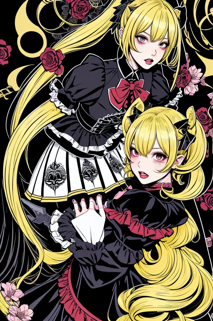 Blonde busty with no light in her eyes(D Cup)A beautiful, mentally ill, masochistic maid has a tentacle inserted into her vagina and climaxes, leaking.