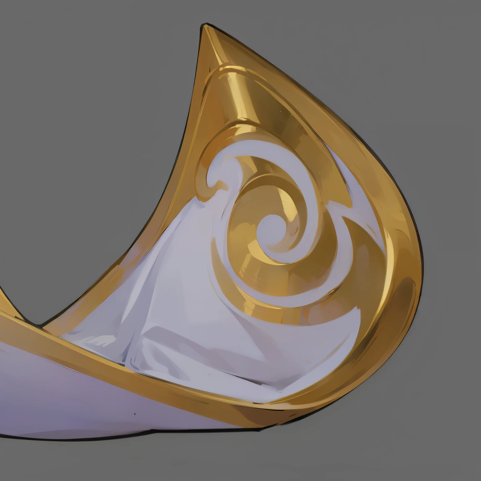 boy、Long white hair、Full details，White clothes，Metal decoration，Gold luster