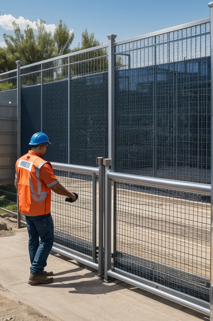 Transporting galvanized mesh for perumetric fence in mobility