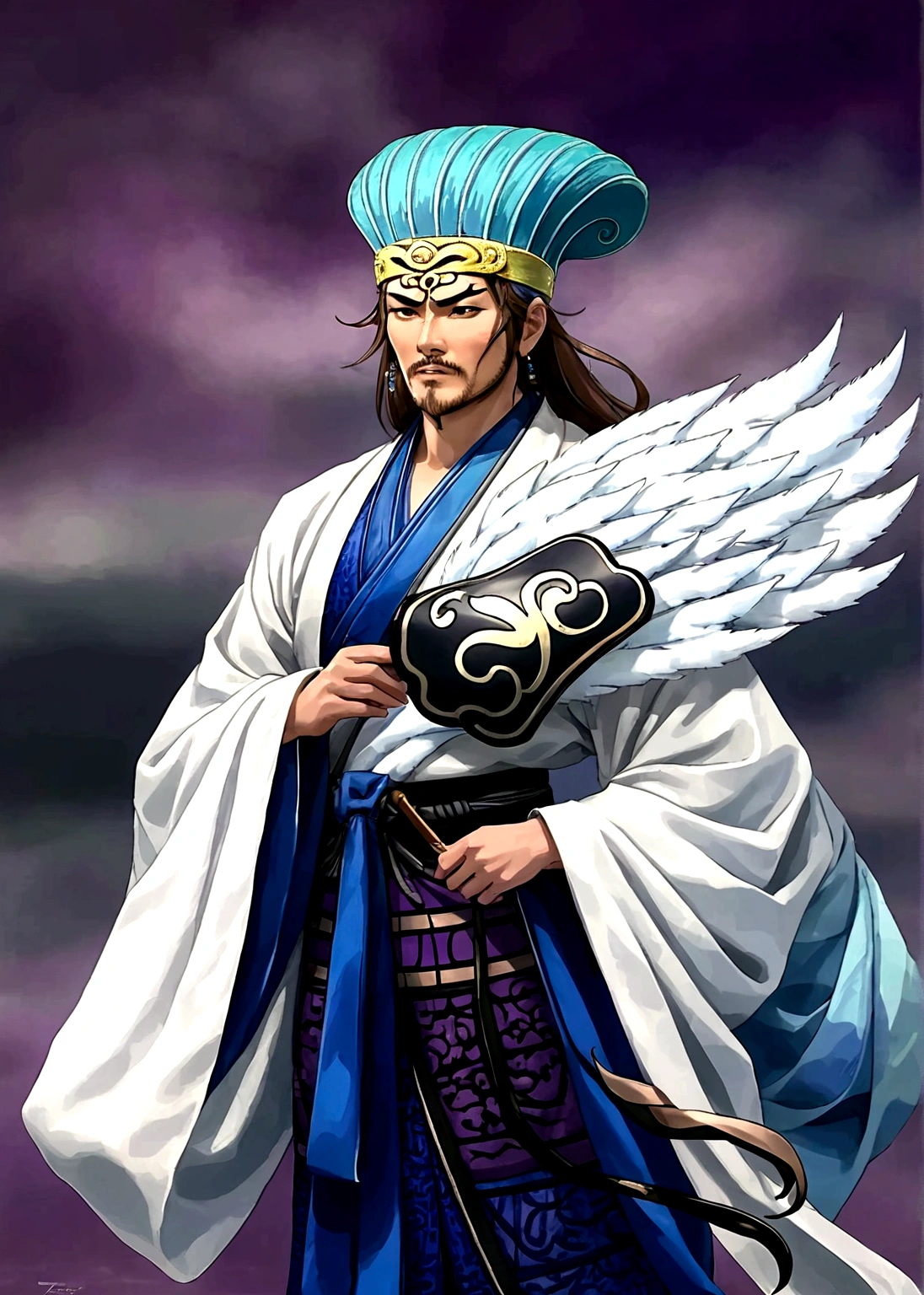 Kong Ming，Lupine towel，Hanfu