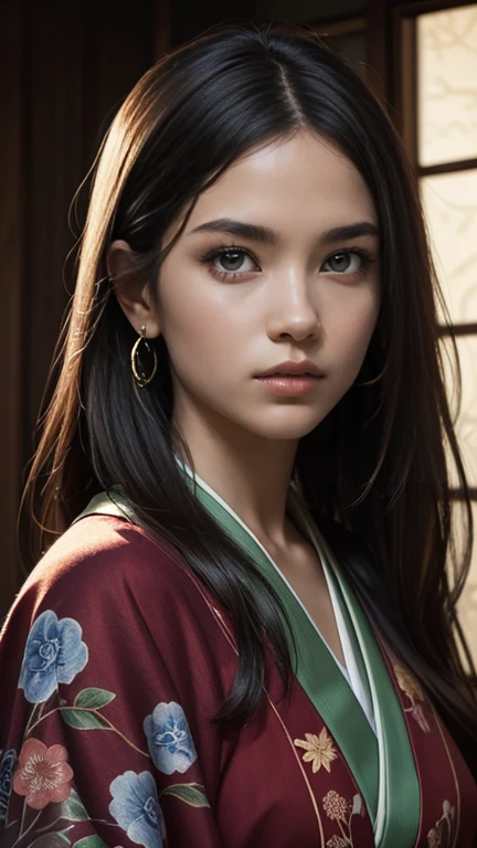 Highest quality, 4K, High resolution, masterpiece:1.2, Very detailed,(front:1.9), (Realistic, Realistic, Realistic:1.6), Vibrant, Red and blue eyes，Strong gaze，Seductive eye contact，Bright red iris，Dark blue shining star，Sparkling eyes，Vibrant colors，（Face the front:1.5)，Fantasy art,(masterpiece:1.2, Highest quality), (Realistic, photoRealistic:1.4), Beautiful illustrations, (Natural Side Lighting, Cinema Lighting), Looking at the audience, Upper Body,((Highest quality)), ((masterpiece)), (Very detailed:1.3),(masterpiece), Highest quality, Expressive eyes, 完璧な顔を持つ美しい漫画のJapanese women, MangaKawaiiAnime, Beautiful Japanese Kimono, The kimono has a dragon embroidered on it.. Black and red clothing colors, Japanese women&#39;Long hair, Black hair color, Ponytail Hairstyles, single eyelid, Hooded Eyestyle, Sensual, Sank, Fascinating and enigmatic., facial expression smile., Beautiful photo situation.Engage your audience、Engage your audience、Taunt viewers、Seductively seduced、Orgasm during cherry blossom viewing、Dripping wet pussy、Dripping wet pussy　Percentage of fashion models、Percentage of fashion models、Porn Movies、Porn Movies、Porn Movies、whole body,Guffgh、Ahan、Ahan、Ahan、Ahan、