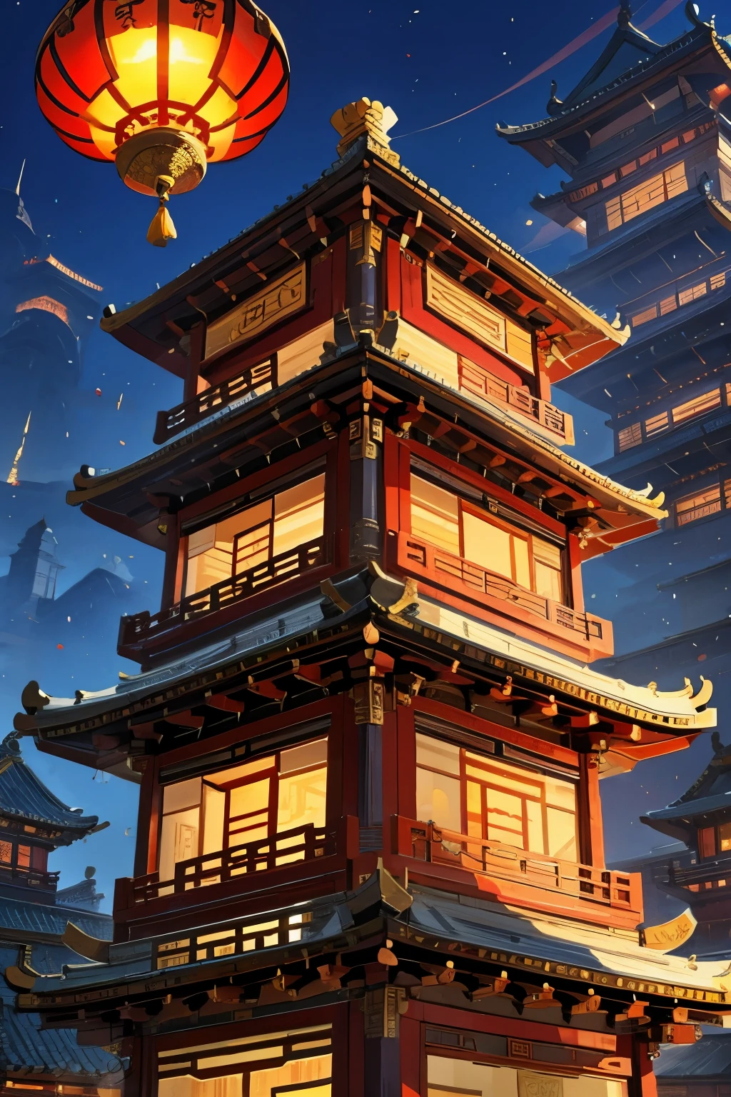 Chinese style,architecture,Exquisite,HD Masterpiece