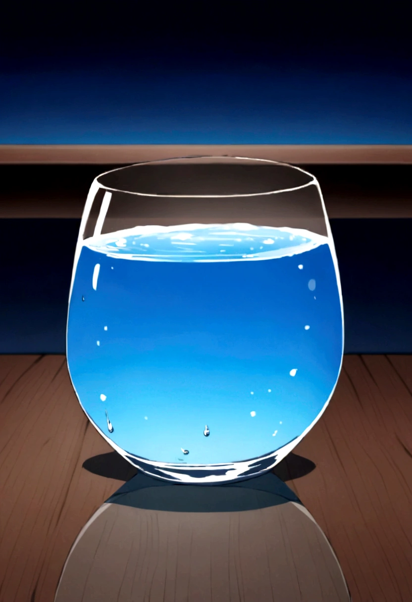 　Carbonated water　transparent　On the desk　transparent感　It&#39;s in a simple cup