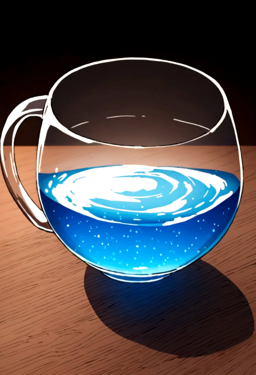 　Carbonated water　transparent　On the desk　transparent感　It&#39;s in a simple cup