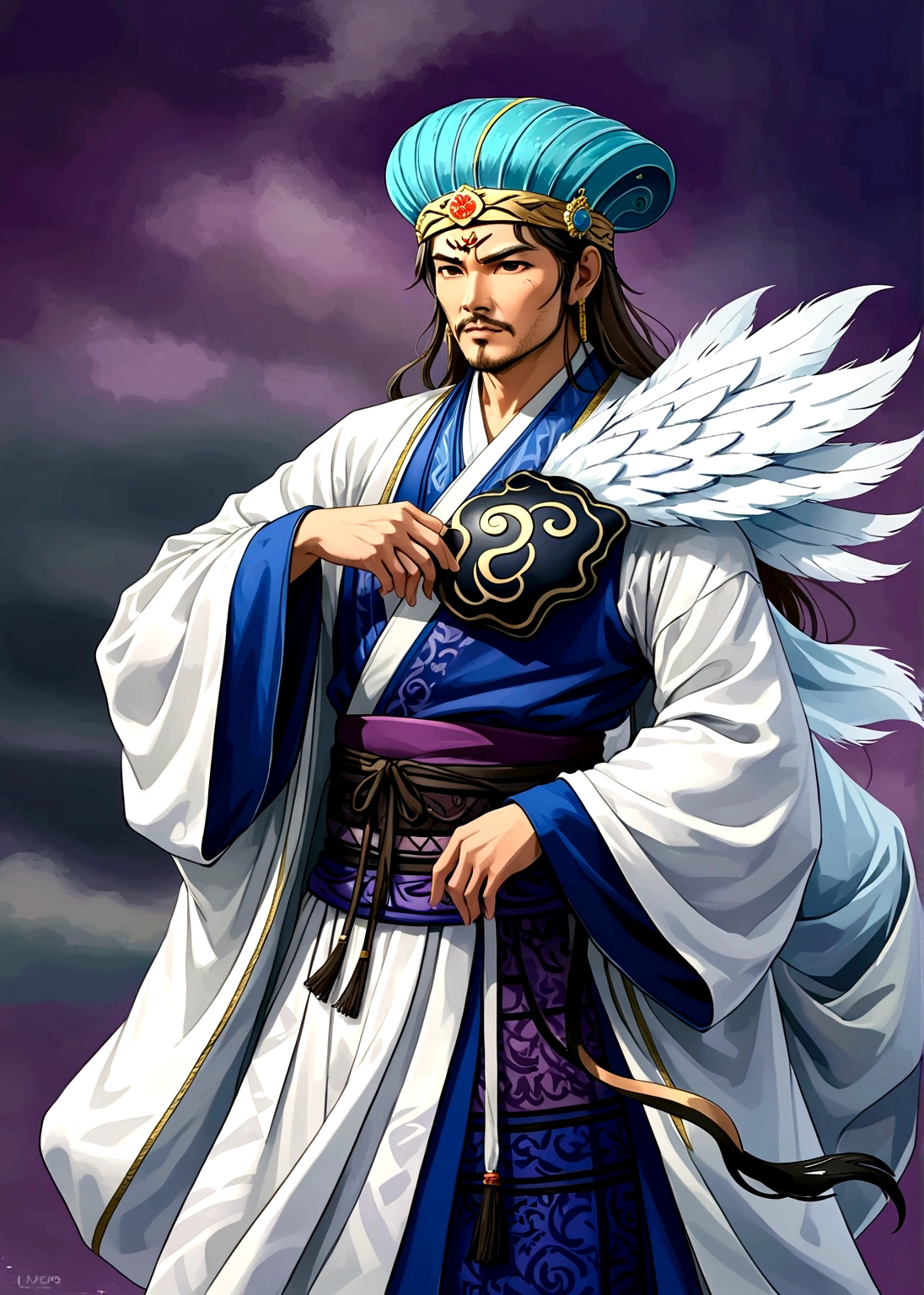 Kong Ming,Lupine towel,Hanfu