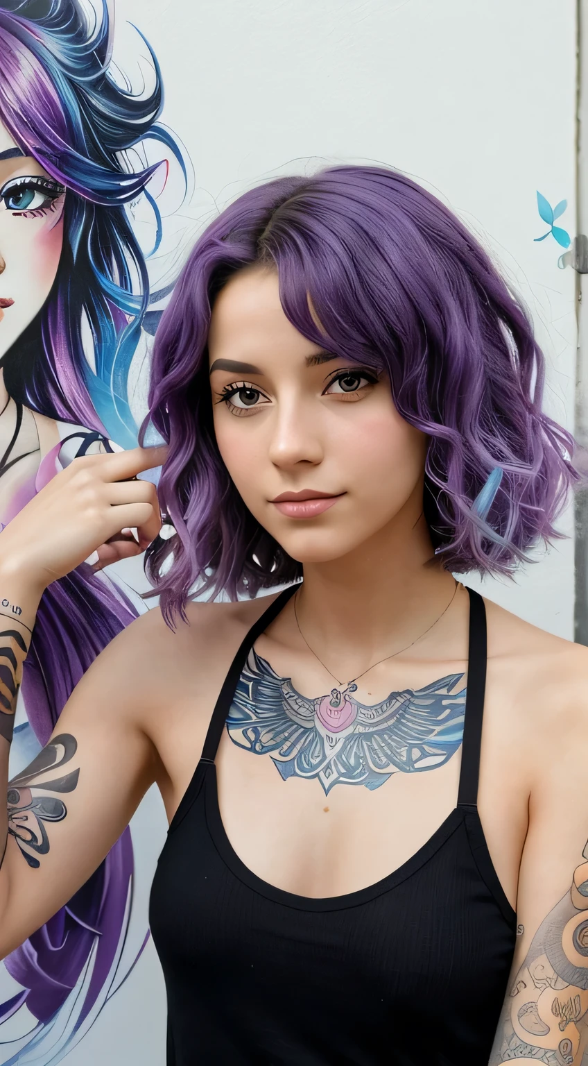Let's create another side character, a female friend for Era.
Name: Luna
Gender: Female
Age: 25
Appearance: , long curly silver hair, vibrant purple eyes, and a collection of colorful tattoos on her arms.
Personality: Whimsical, empathetic, and creative.
Background:
- Occupation: Artistic freelancer (illustrator, graphic designer, and muralist).
- Skills: Expertise in art, design, and perception.
- Connection to Era: Met through a local art fair, where Era was intrigued by Luna's unique art style, leading to a strong friendship.
Luna brings a touch of magic and creativity to Era's life, often helping her see things from a different perspective. Her artistic talents and empathetic nature make her a valuable confidante for Era, as she navigates the twists and turns of her curious adventures.
Now we have a trio: Era, Kael, and Luna! A great team for our story. What kind of adventure or mystery would you like them to embark on?