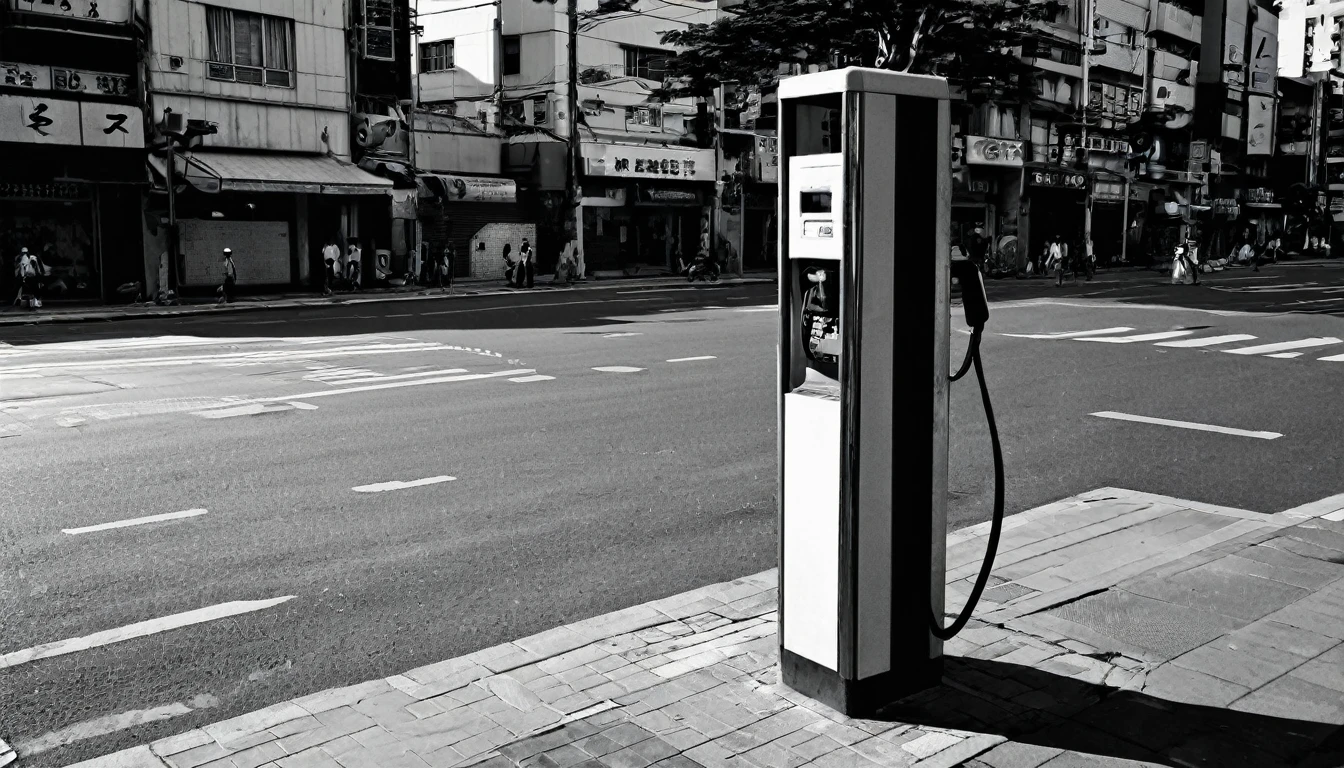 Public phone on the street corner、Shadow Self
